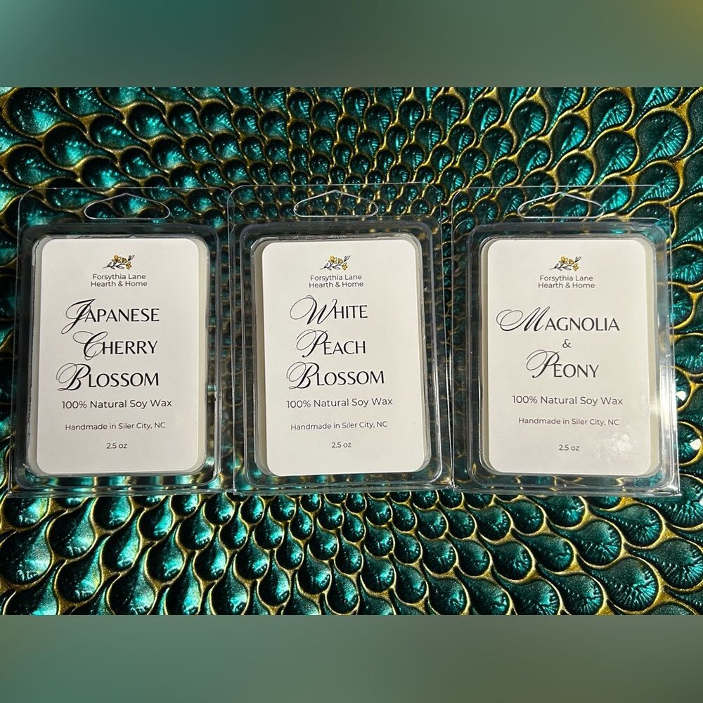 Wax Melt Fragrant‎ Floral Trio, 100% Natural Soy (3) 2.5oz Scented Packs